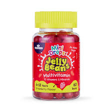 Medicalls_Natures Aid Mini Drops Jelly Beans Multivitamin Strawberry Flavour 60 Beans-1
